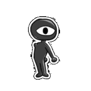 A sticker of Seek dancing, the sticker's name being "Seek Dance".