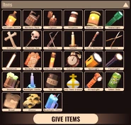 Items.png (504 KB) Items section before The Great Outdoors Update.