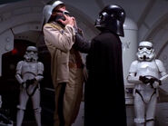 Vader killing a Rebel for stole the Death Star plan