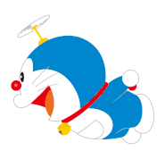 Doraemon art flying