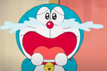 Doraemon crying with Happiness