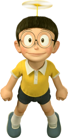 Nobita em 3D, como visto em 