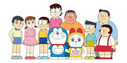 Nobita, along with the other cast from the 1979 series.