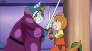 Nekojara and Ichi during their sword battle.