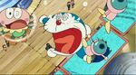 Doraemon hurt by turtle