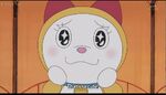Dorami thinks Nobita and Doraemon's duck car is cute.