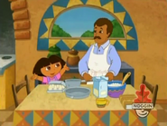 while Dora gets the bananas, nuts, and chocolate.