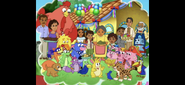 "Dora's having the biggest birthday party ever, with all our friends back home!" Boots explains. (More precisely, her greatest eighth birthday party ever! Hope the Explorer Stars were there too with their flashbacks from the 3rd and 4th season episodes.)