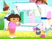 Dora getting ice cream