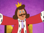 King Juan el Bobo has to reiterate something. "Remember, whoever wins the dance contest will be granted…