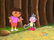 An idea flies into Dora's head: She has something in Backpack that will definitely wake him up!