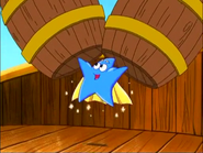 WOW!!! He's strong enough to hold two giant barrels! MUCH STRONGER than Supra, Ultra, and Mega from Baby Dino!!