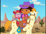 "He’s comin' after the cowboy cookies, Dora!"