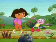 "Hey, Dora!" (Boots slides to the left…)
