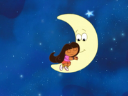 Dora hugs the Moon.