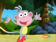 [The only difference in the second instance of "Run, Dora, Run is the close-up of Boots when he says "Say it louder!".]