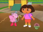 "That little piggy really likes you, Boots!"