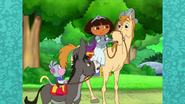 "Huh??", said Rocinante and Dapple; because they're confused and they don't know who Swiper is.