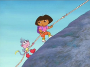 Oh no! Dora and Boots need sticky tape or else they would fall and hurt themselves!