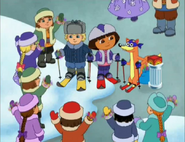 (Neither hero and villain backing off, and Dora and Swiper's determination are actually beginning to win over what was once a hostile crowd! This is incredible!)
