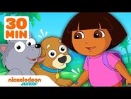 Dora the Explorer - Les sauvetages des CHIOTS les plus mignons de Dora - 30 minutes - Nickelodeon Jr