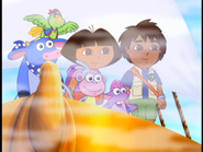 "¡Él nos ve! (He sees us!)" said Tico.