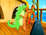 "Uh-oh, I'd better turn the wheel!"