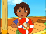 "Help me throw the floatie!"