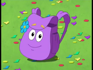 (Backpack in a blue flower) ¡Lo hicimos!