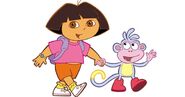 Dora and boots walking