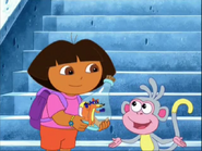 "The dance contest! Dora, we have to dance to win the wish!" They feel confident.