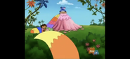 (His tail appears!)