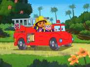 We're going (Flashback from Rojo the Fire Truck.)