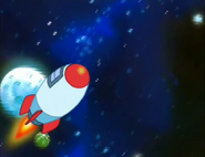 (DEPLOYING COMET CATCHER.)