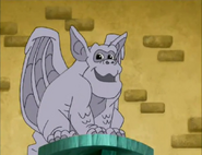 "I am ze gargoyle! Bonjour!" (Bonjour, gargoyle! Can you tell us which street we need to take to the Eiffel Tower?)