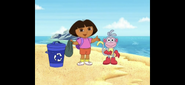 Dora explains that she and Boots are at the beach today.