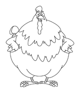 Dora the Explorer Big Red Chicken Coloring Page