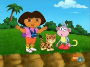Dora knows the trick that always helps calm down! Breathing! "Take a deep breath in..."