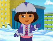 "I need your help!" she said. "Will you check my Backpack for something we can use to get over the snow fast?"