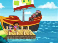 "DORA! BOOTS! My old pirate buddies!"