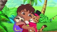 Diego and baby jaguar hug