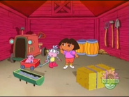 (mooing behind the tractor)