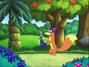 Swiper found a magic bottle.