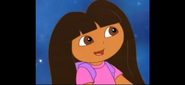 Dora thoroughly explains to the moon what she wants for Moon to do. "Moon, I need you to come visit