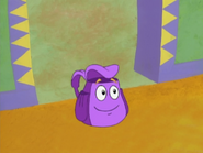 It's a special purple backpack!