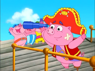 The piggies get excited. "YAAAY!!!" they cheered.