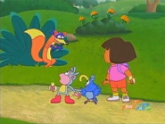 There he is! But, uh-oh! Baby Blue Bird is frightened!
