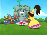 "HURRY, PRINCESA DORA!!!!!" they all shouted to her.