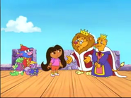 "Come forward, Dora," said King Lion.