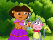 "Thanks, Swiper!" (Dora appreciates what he said)